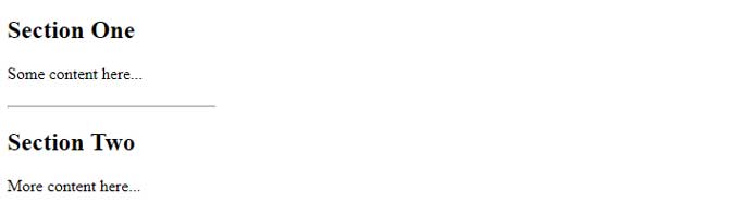 2 sections with a line divider