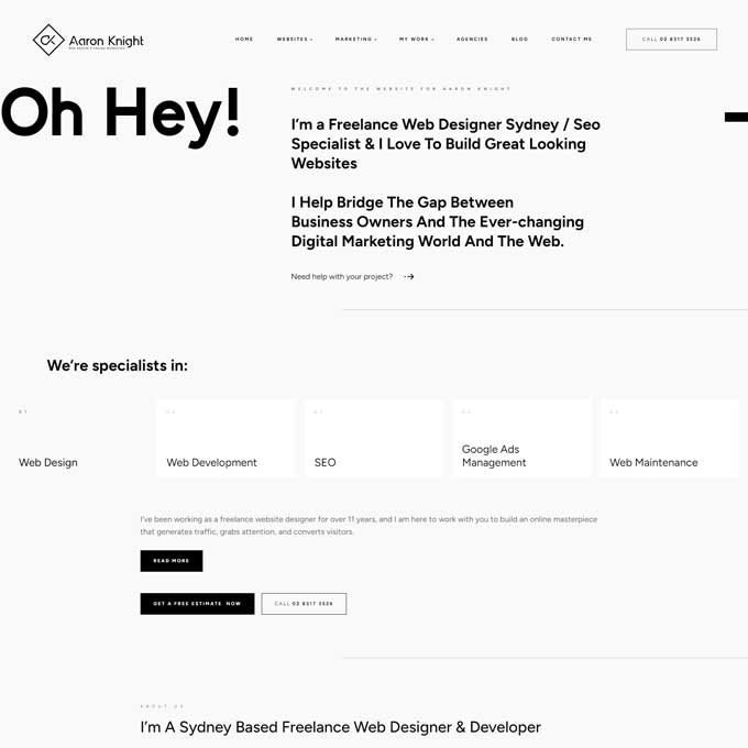 Aaron Knight website