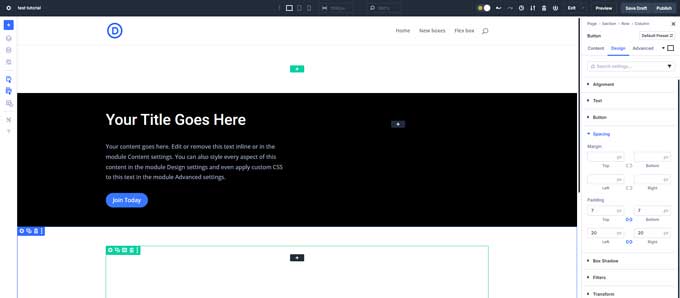 Add a heading - text and button module