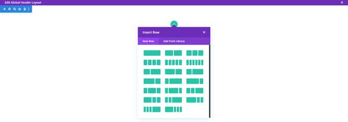 Add a row for your menu