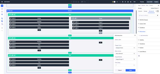 Add an interaction to show the first image