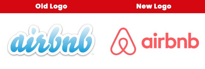 Airbnb old and new logo