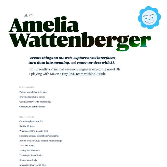 Amelia Wattenberger website