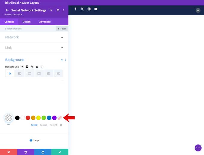Background color social media icon