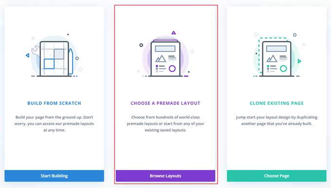 Choose a premade layout