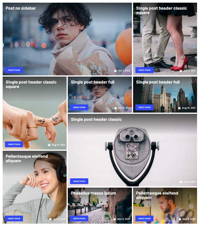 Divi Masonry style blog