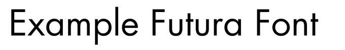 Example Futura font