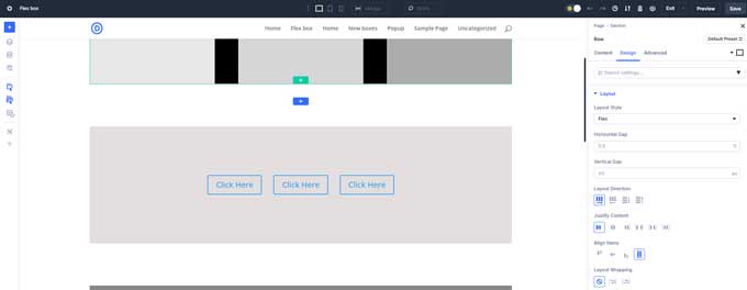 flexbox example with buttons