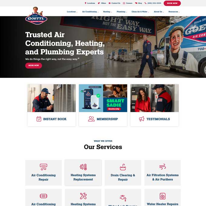 Goettl Air Conditioning & Plumbing Website