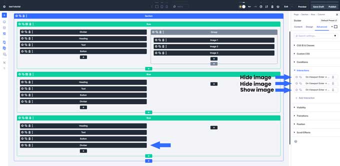 Hide image 1 and 2 show image 3
