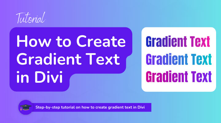 How to create gradient text in Divi