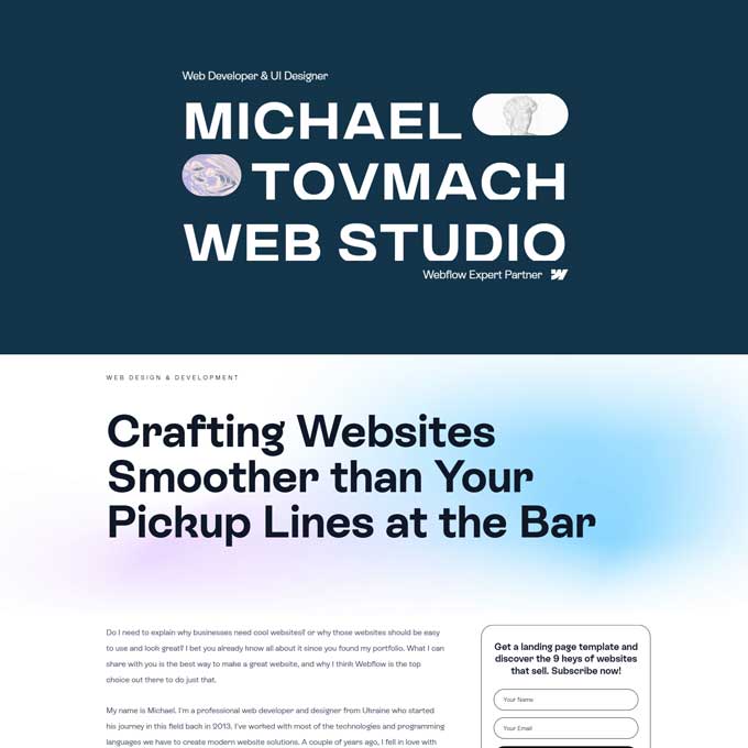 Michael Tovmach website