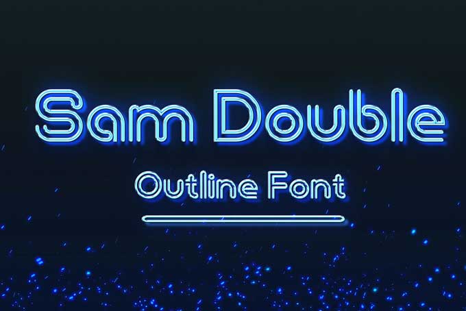 Sam Double Outline Font