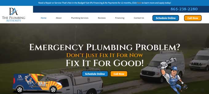 The Plumbing Authority website