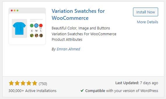 Variation Swatches for WooCommerce-by Emran Ahmed
