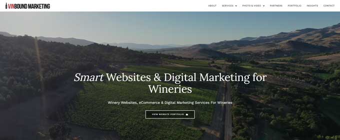 Vinbound Marketing specializes in websites for winery companies