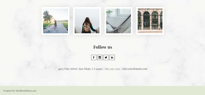 Photelo Divi footer example